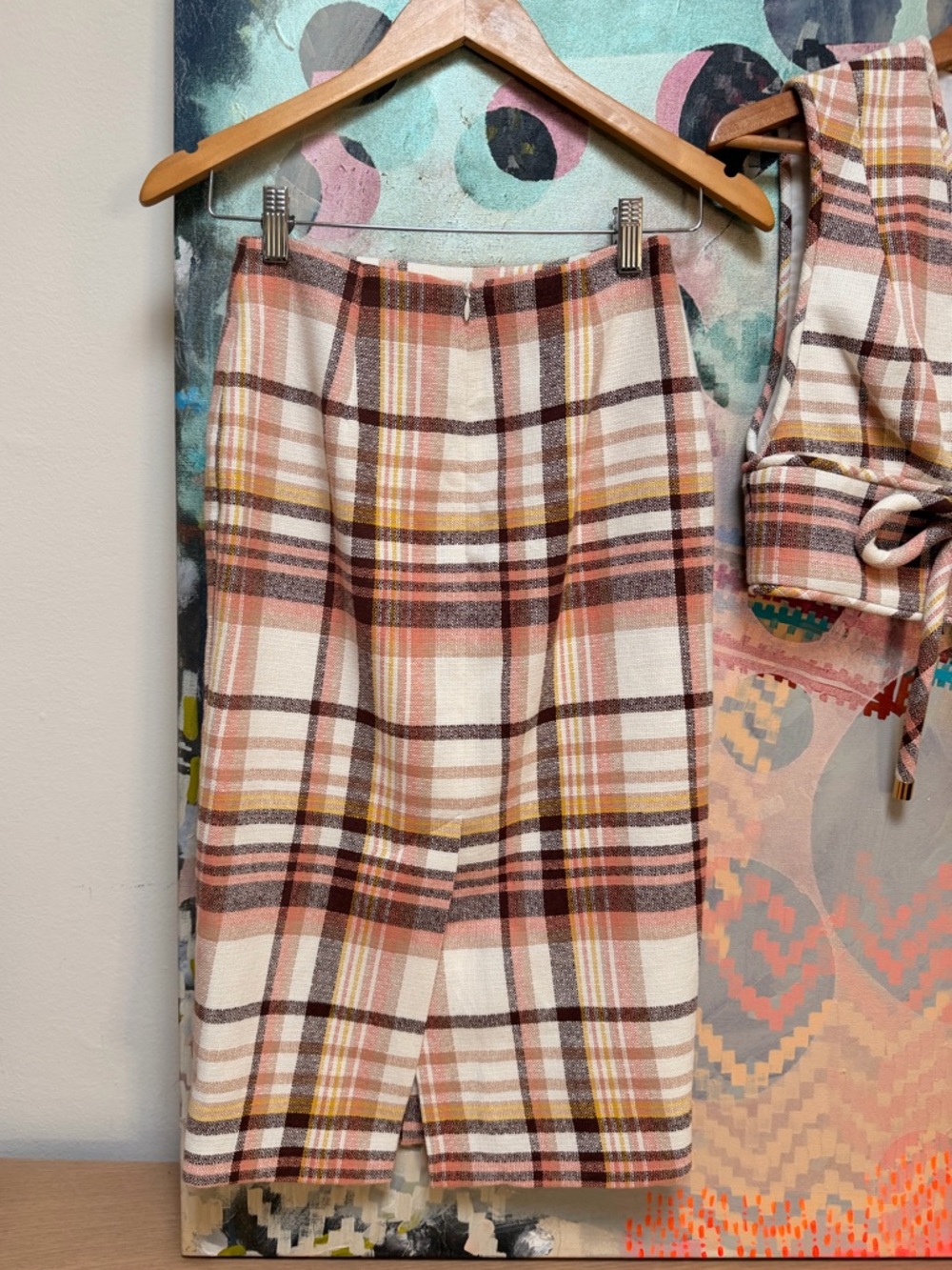 Zimmermann Matchmaker Linen Plaid Skirt and Crop Top Set sz XS NWOT - Picture 8 of 16